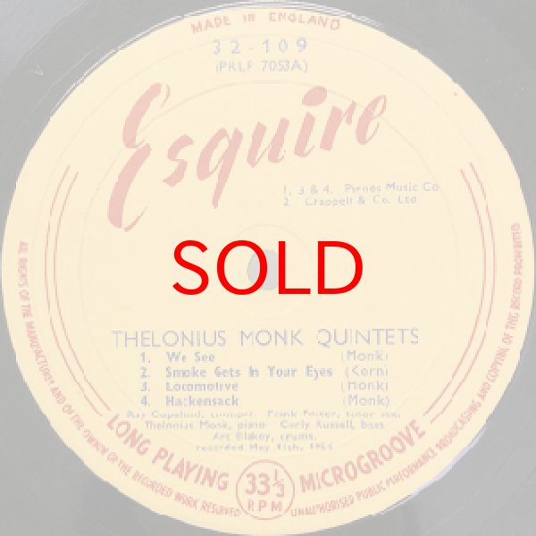 画像2: THELONIOUS MONK QUINTETS -  S / T (2)