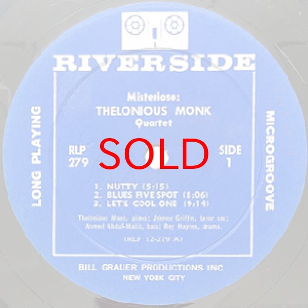 画像2: THELONIOUS MONK QUARTET -  MISTERIOSO (2)