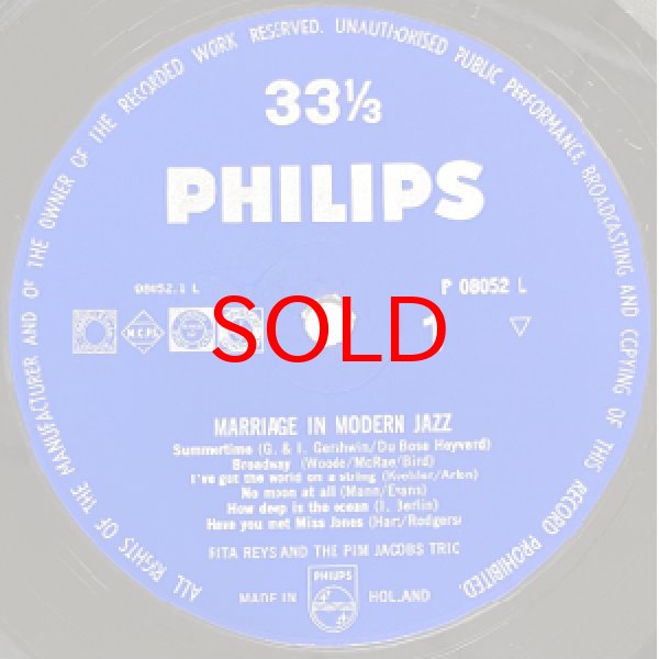 RITA REYS AND PIM JACOBS TRIO - MARRIAGE IN MODERN JAZZ RITA REYS AND PIM JACOBS TRIO - MARRIAGE IN MODERN JAZZ
