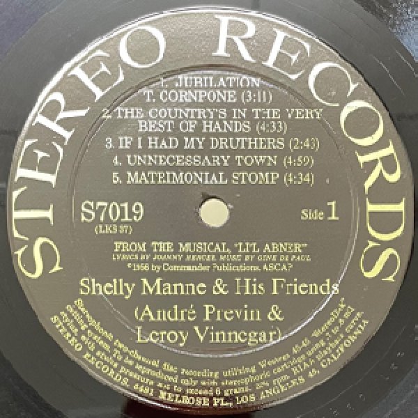 画像2: SHELLY MANNE / ANDRE PREVIN / LEROY VINNEGAR -  LI'L ABNER (2)