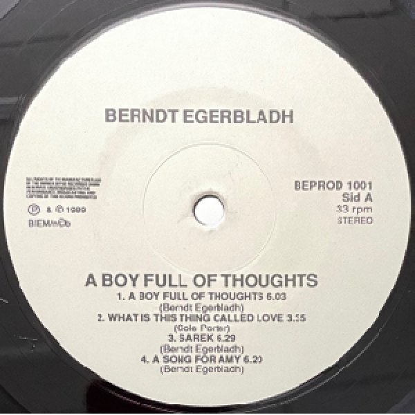 画像2: BERNDT EGERBLADH -  A BOY FULL OF THOUGHTS (2)