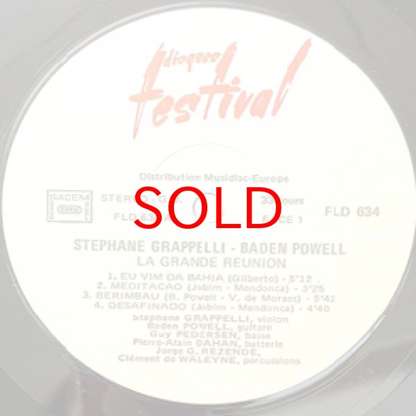 画像2: STEPHANE GRAPPELLI / BADEN POWELL -  LA GRANDE REUNION (2)