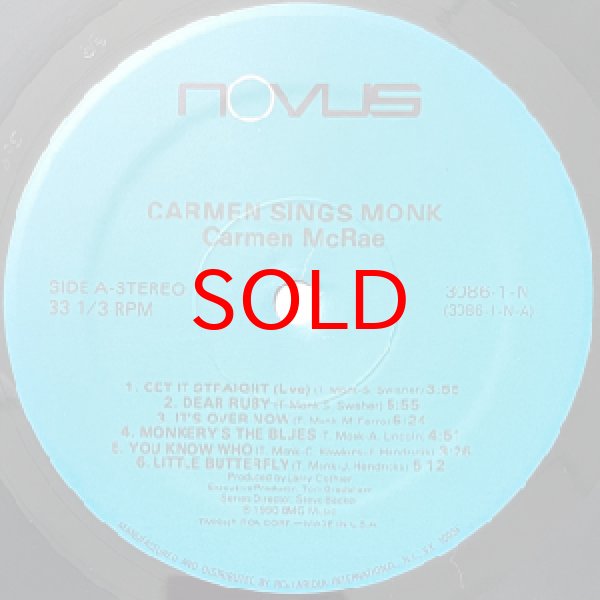 画像2: CARMEN McRAE -  CARMEN SINGS MONK (2)
