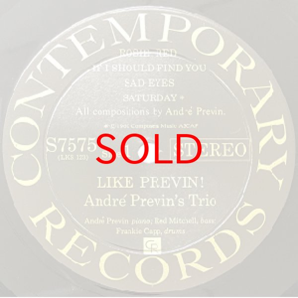 画像2: ANDRE PREVIN'S TRIO -  LIKE PREVIN ! (2)