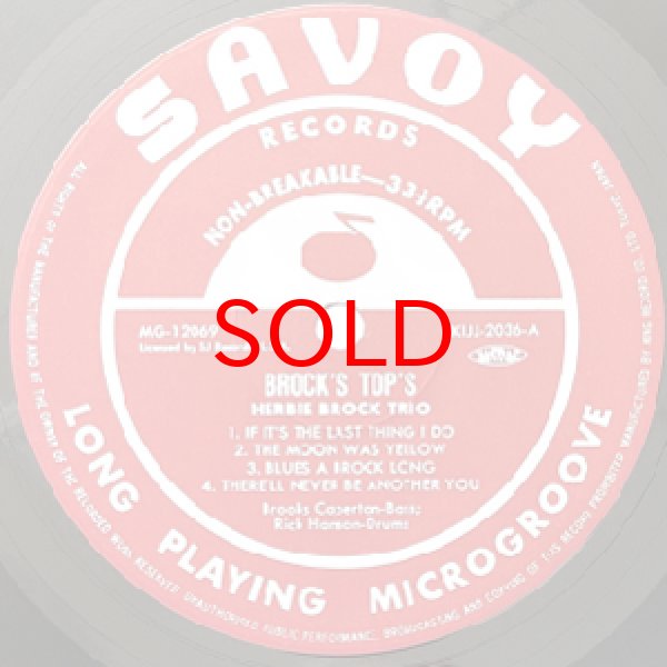 画像2: HERBIE BROCK TRIO -  BROCK'S TOP'S (2)