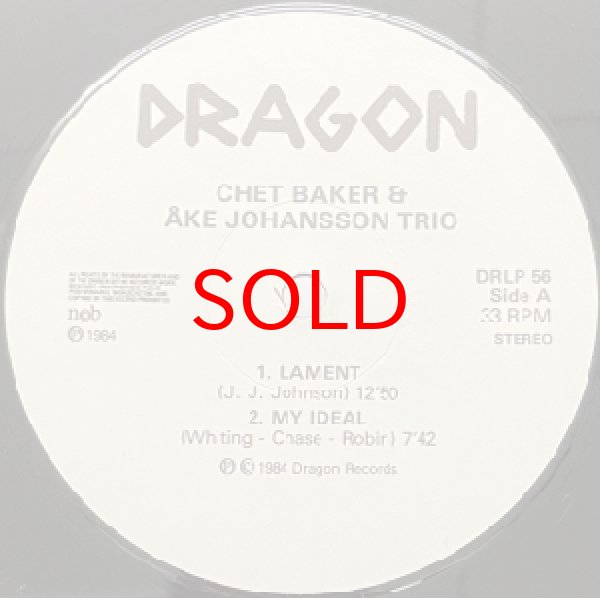 画像2: CHET BAKER & AKE JOHANSSON TRIO -  CHET BAKER LIVE IN SWEDEN (2)