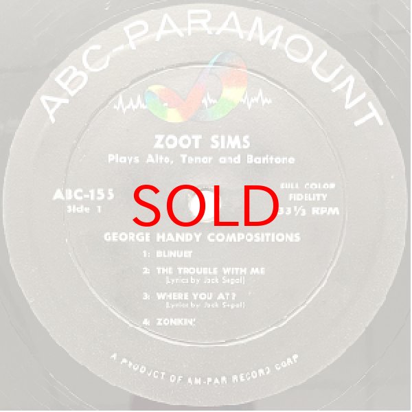 画像2: ZOOT SIMS -  PLAYS ALTO,TENOR AND BARITONE (2)