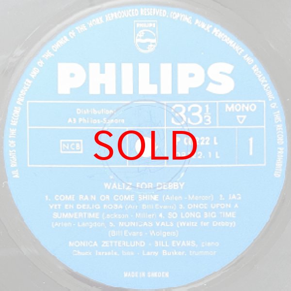 画像2: MONICA ZETTERLUND / BILL EVANS -  WALTZ FOR DEBBY (2)