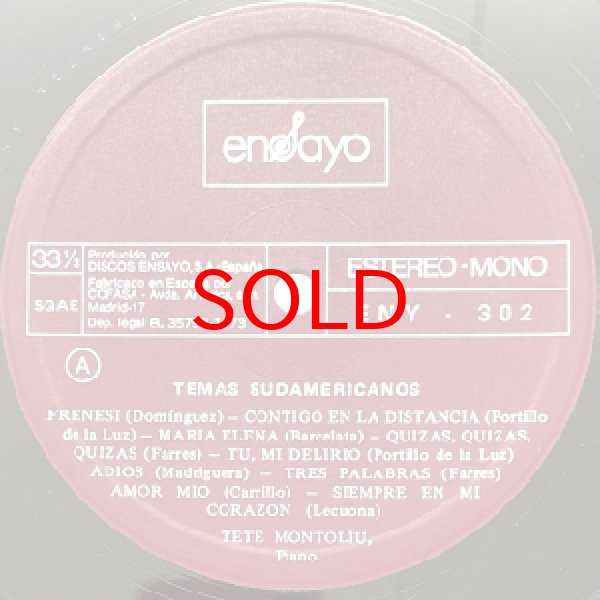 画像2: TETE MONTOLIU -  TEMAS LATINO AMERICANOS (2)