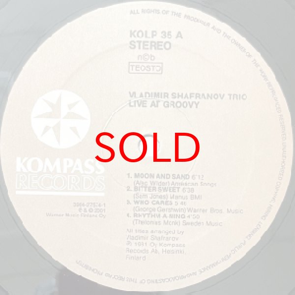 画像2: VLADIMIR SHAFRANOV TRIO -  LIVE AT GROOVY (2)