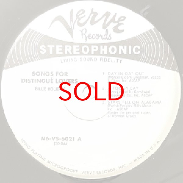 画像2: BILLIE HOLIDAY -  SONGS FOR DISTINGUE LOVERS (2)