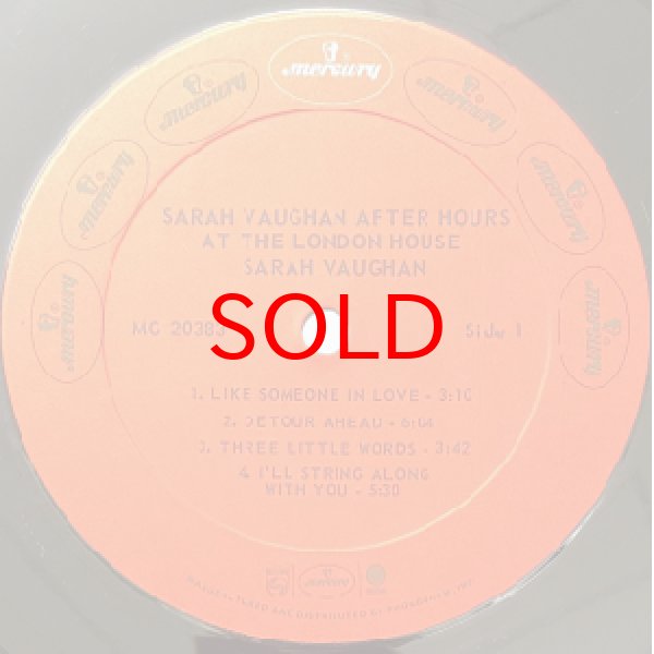 画像2: SARAH VAUGHAN -  AT THE LONDON HOUSE (2)