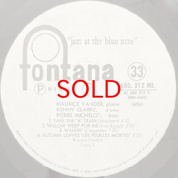 画像2: MAURICE VANDER -  JAZZ AT THE BLUE NOTE (2)