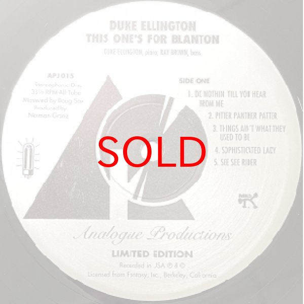 画像2: DUKE ELLINGTON & RAY BROWN -  THIS ONE'S FOR BLANTON (2)