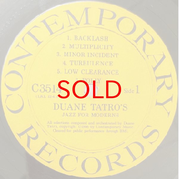 画像2: DUANE TATRO -  DUANE TATRO'S JAZZ FOR MODERNS (2)