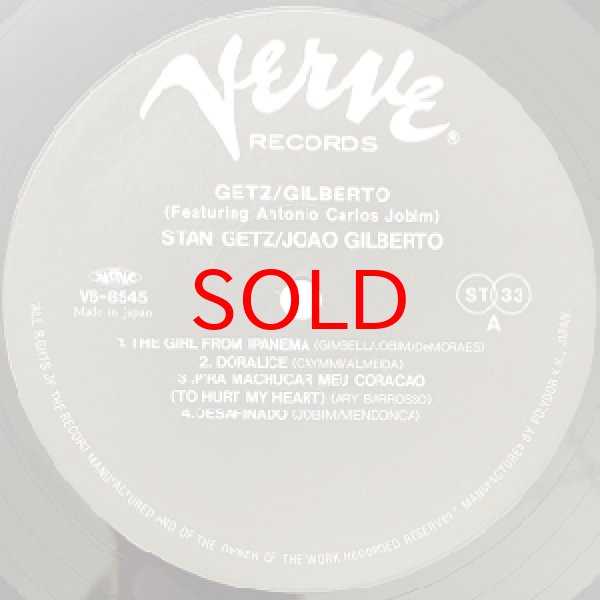 画像2: STAN GETZ / JOAO GILBERTO -  GETZ / GILBERTO FEAT ANTONIO CARLOS JOBIM (2)