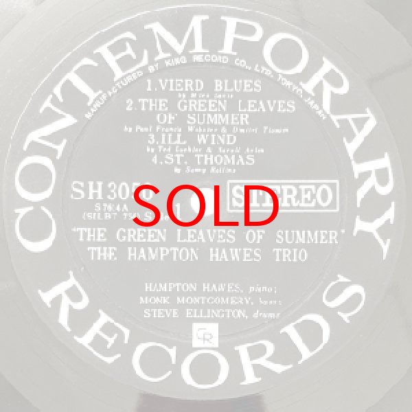 画像2: HAMPTON HAWES TRIO -  THE GREEN LEAVES OF SUMMER (2)