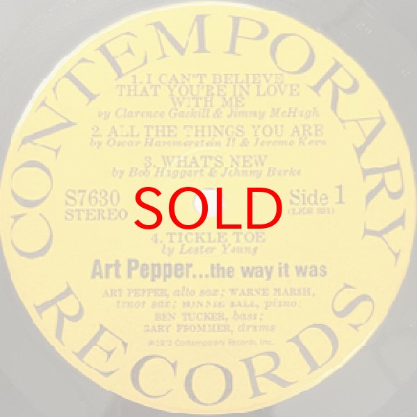 画像2: ART PEPPER -  THE WAY IT WAS ! (2)
