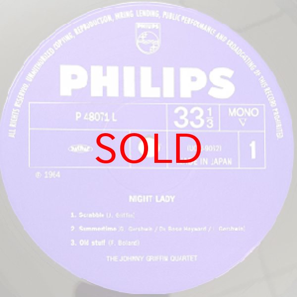 画像2: JOHNNY GRIFFIN QUARTET -  NIGHT LADY (2)