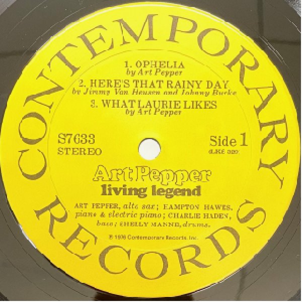 ART PEPPER - LIVING LEGEND - Jazz Records seeed