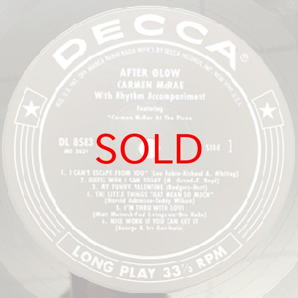 画像2: CARMEN McRAE -  AFTER GLOW (2)