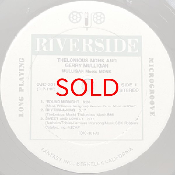 画像2: THELONIOUS MONK AND GERRY MULLIGAN -  MULLIGAN MEETS MONK (2)