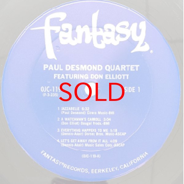 画像2: PAUL DESMOND / DON ELLIOTT -  PAUL DESMOND QUARTET FEAT DON ELLIOTT (2)