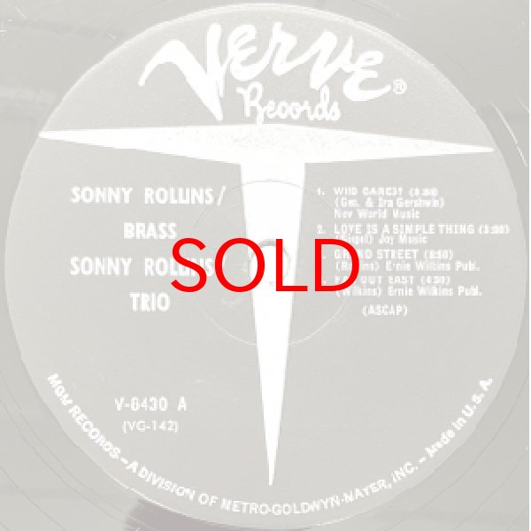画像2: SONNY ROLLINS -  SONNY ROLLINS BRASS SONNY ROLLINS TRIO (2)