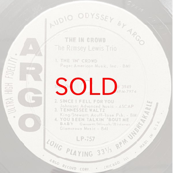 画像2: RAMSEY LEWIS TRIO -  THE IN CROWD (2)