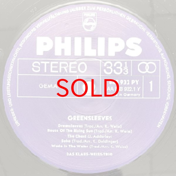 画像2: KLAUS WEISS TRIO -  GREENSLEEVES (2)