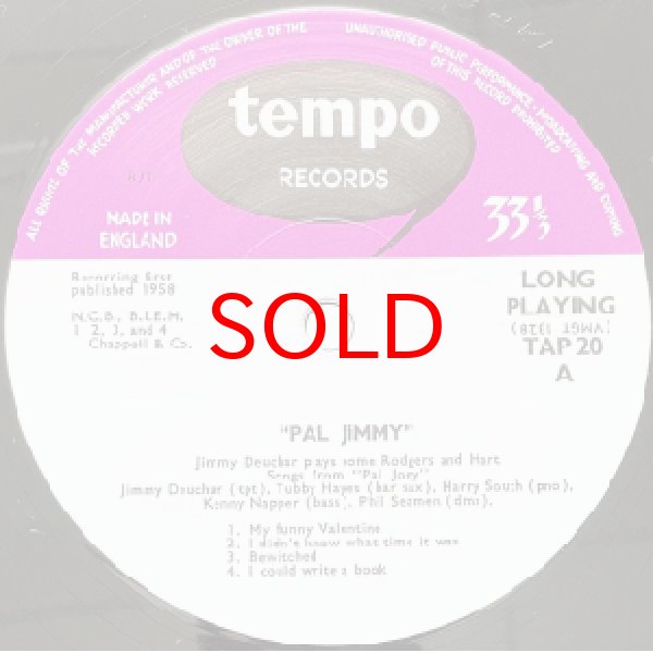 画像2: JIMMY DEUCHAR QUINTET/ SEXTET -  PAL JIMMY ! (2)