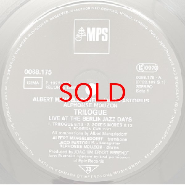 画像2: ALBERT MANGELSDORFF / JACO PASTRIUS -  TRILOGUE (2)