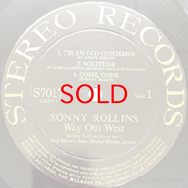 画像2: SONNY ROLLINS -  WAY OUT WEST (2)