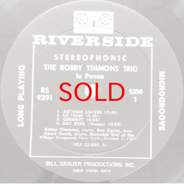 画像2: BOBBY TIMMONS TRIO -  IN PERSON (2)