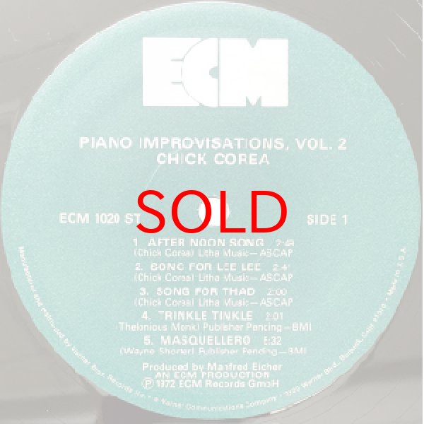 画像2: CHICK COREA -  PIANO IMPROVISATIONS VOL.2 (2)
