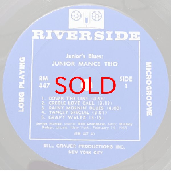 画像2: JUNIOR MANCE TRIO -  JUNIOR'S BLUES (2)