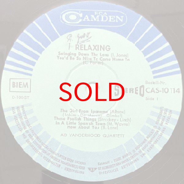 画像2: AD VANDERHOOD QUARTET -  RELAXING (2)