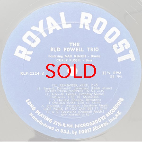 画像2: BUD POWELL TRIO -  BUD (2)