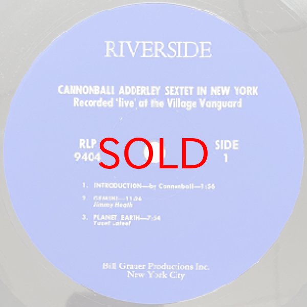 画像2: CANNONBALL ADDERLEY SEXTET -  IN NEW YORK (2)