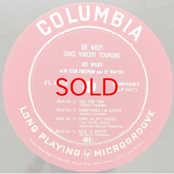 画像2: LEE WILEY -  LEE WILEY SING VINCENT YOUMANS 【10INCH】 (2)