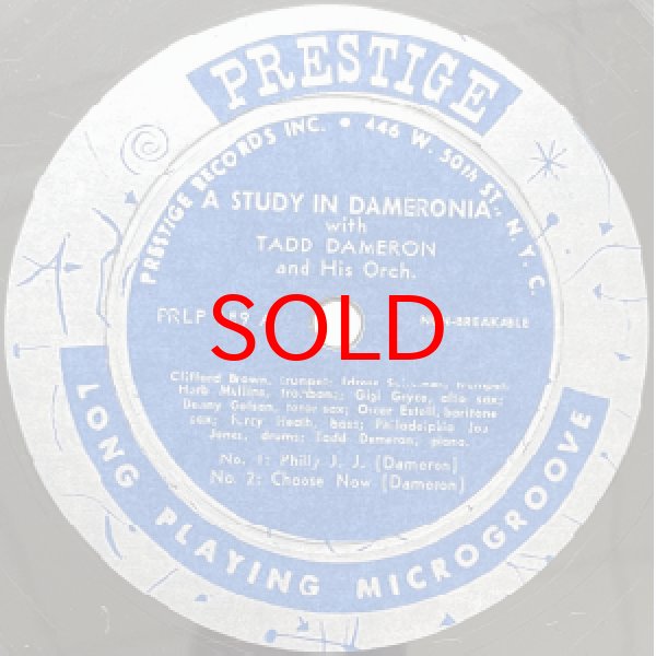 画像2: TADD DAMERON / CLIFFORD BROWN -  A STUDY IN DAMERON 【10INCH】 (2)