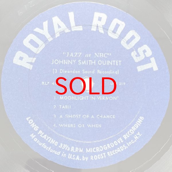 画像2: JOHNNY SMITH QUINTET -  JAZZ AT NBC SERIES FEAT STAN GETZ 【10INCH】 (2)