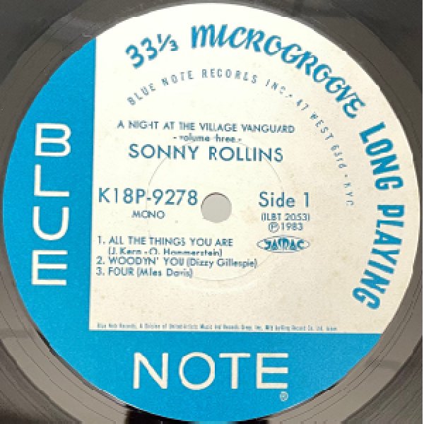 画像2: SONNY ROLLINS -  A NIGHT AT THE VILLAGE VANGUARD VOL.3 (2)