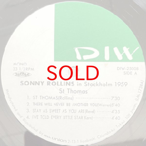 画像2: SONNY ROLLINS -  ST THOMAS - SONNY ROLLINS TRIO IN STOCKHOLM 1959 (2)