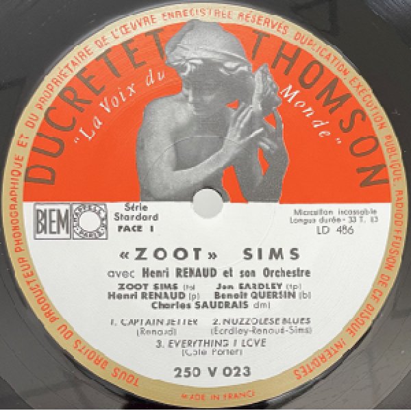 画像2: ZOOT SIMS -  ZOOT SIMS ON DUCRETET THOMSON 【10inch】 (2)
