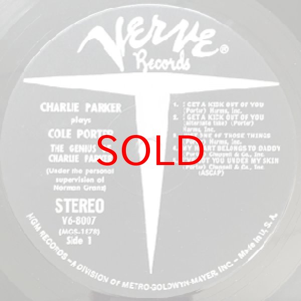 画像2: CHARLIE PARKER -  CHARLIE PARKER PLAYS COLE PORTER (2)