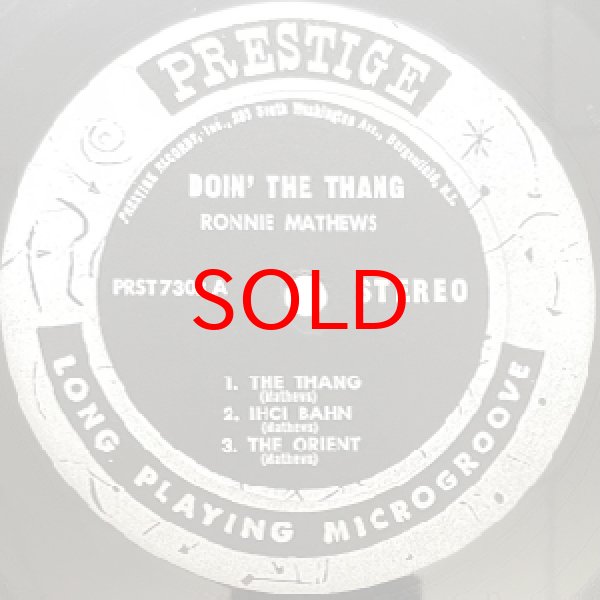 画像2: RONNIE MATHEWS -  DOIN' THE THANG ! (2)
