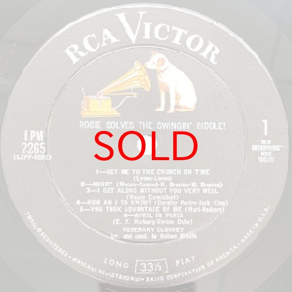 画像2: ROSEMARY CLOONEY -  ROSIE SOLVES THE SWINGIN' RIDDLE (2)