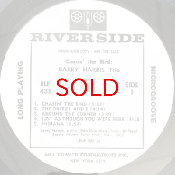 画像2: BARRY HARRIS TRIO -  CHASIN' THE BIRD (2)