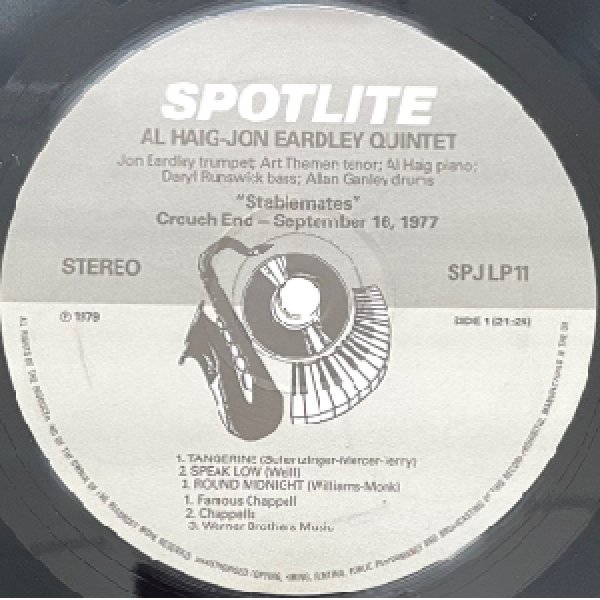 画像2: JON EARDLEY / AL HAIG -  STABLEMATES (2)